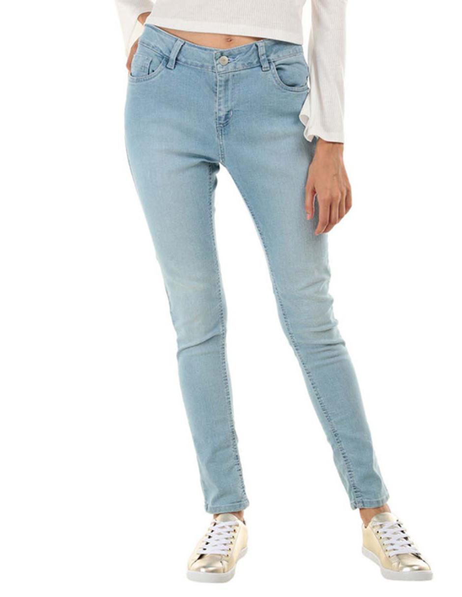 Jeans skinny corte cintura para mujer Jeans skinny corte cintura para mujer