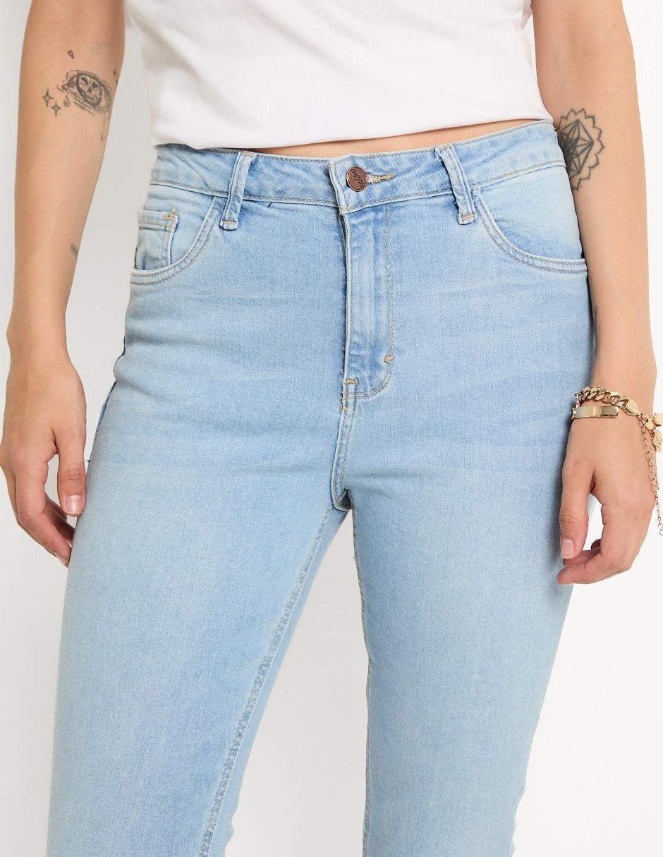 Jeans skinny corte cintura para mujer 4