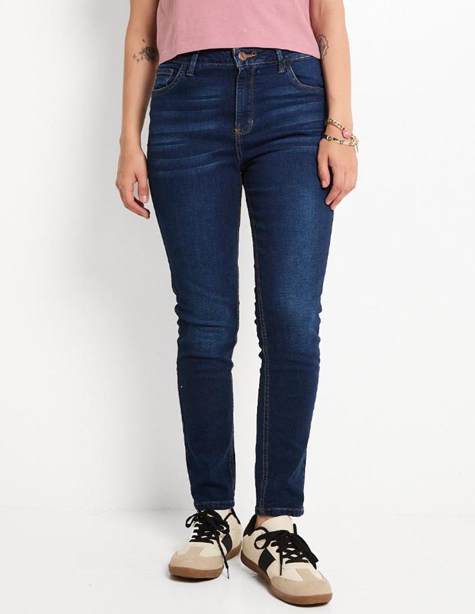 Jeans skinny corte cintura para mujer Jeans skinny corte cintura para mujer