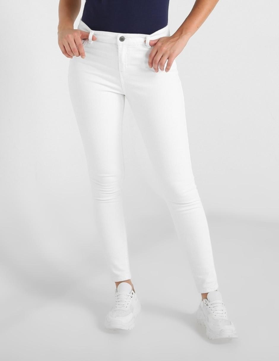 Jeans skinny corte cintura para mujer
