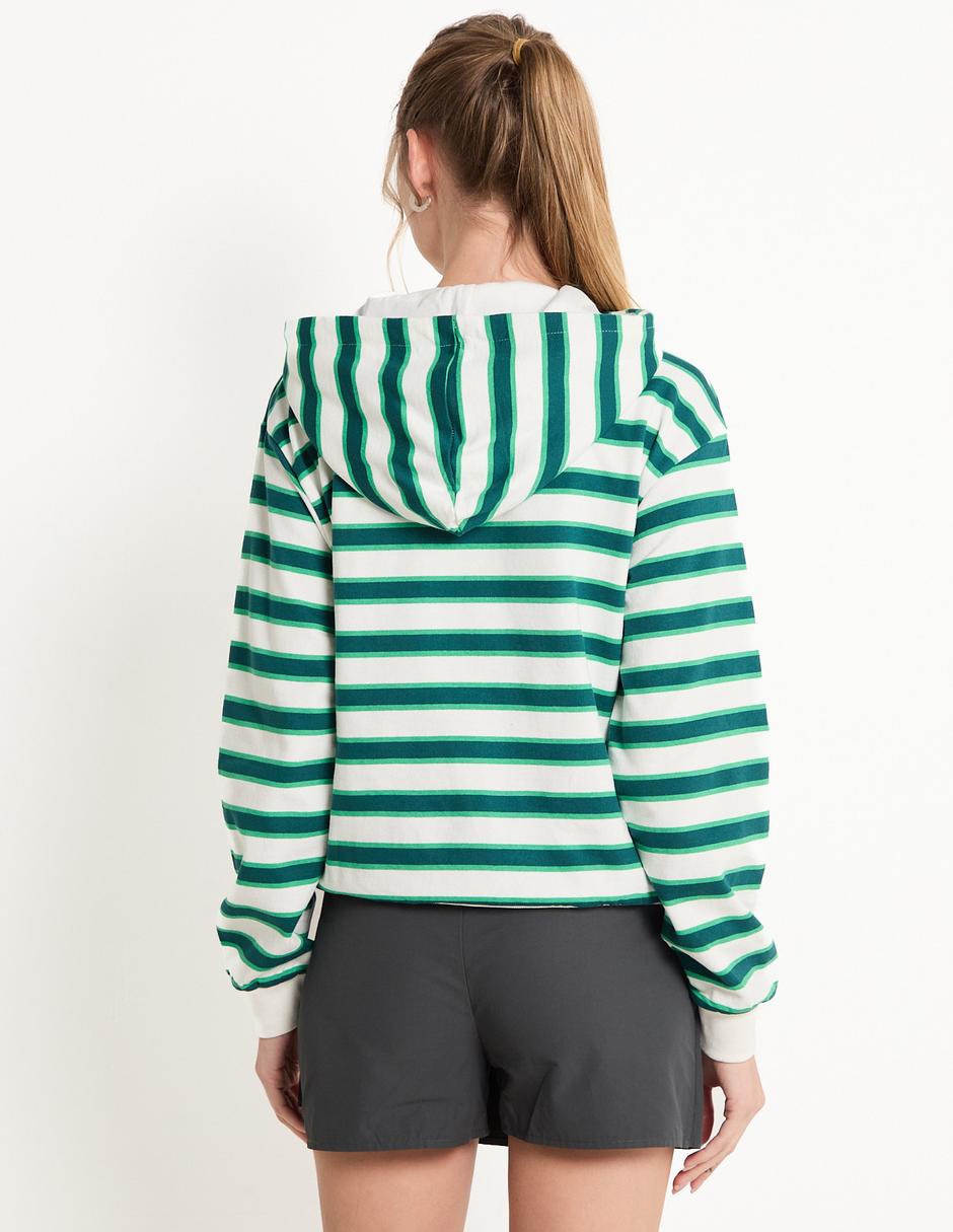 Sudadera con capucha y bolsa para mujer