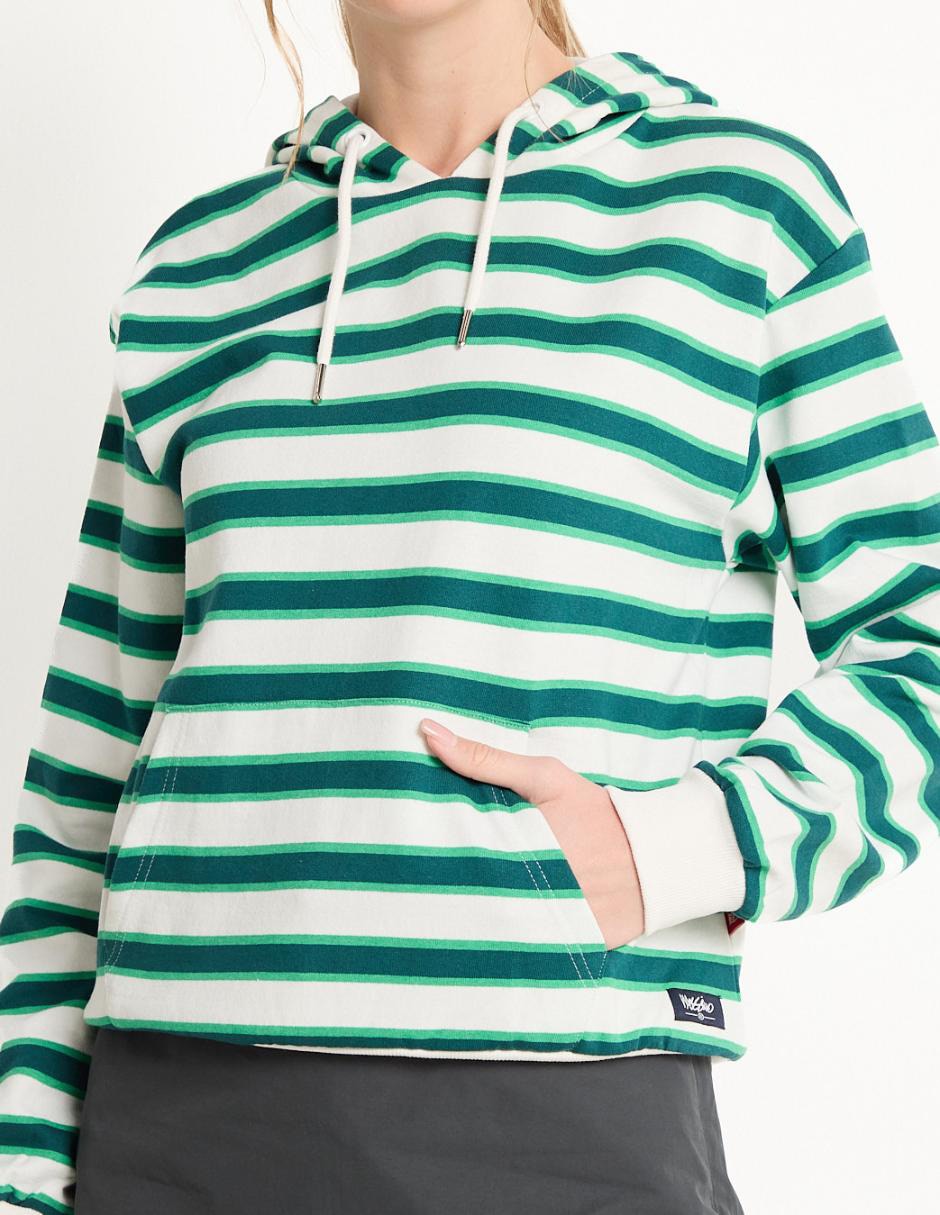 Sudadera con capucha y bolsa para mujer