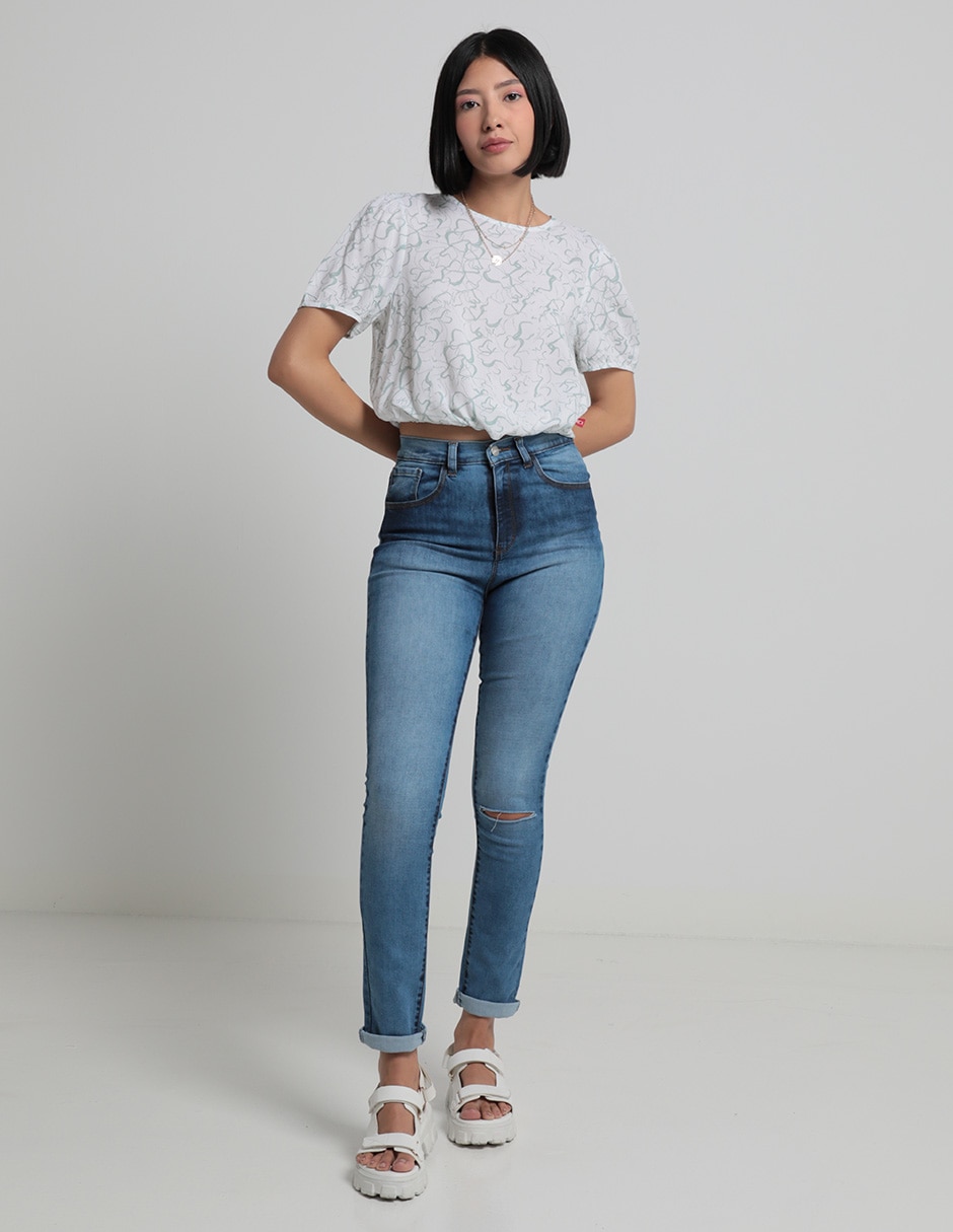 Blusa túnica Vitos celyn manga corta para mujer