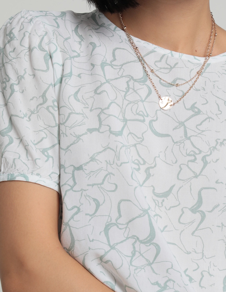 Blusa túnica Vitos celyn manga corta para mujer