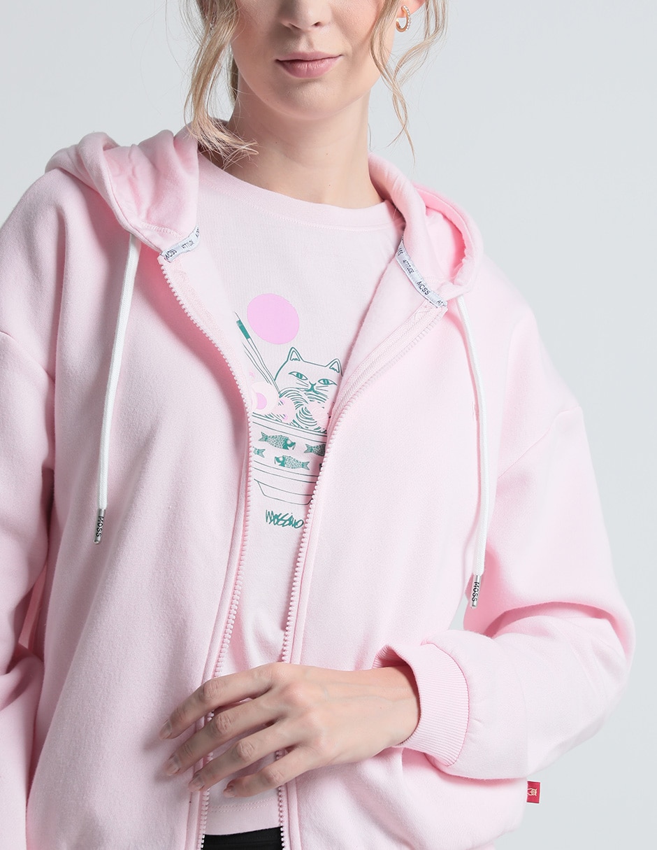 Sudadera con capucha y bolsa para mujer