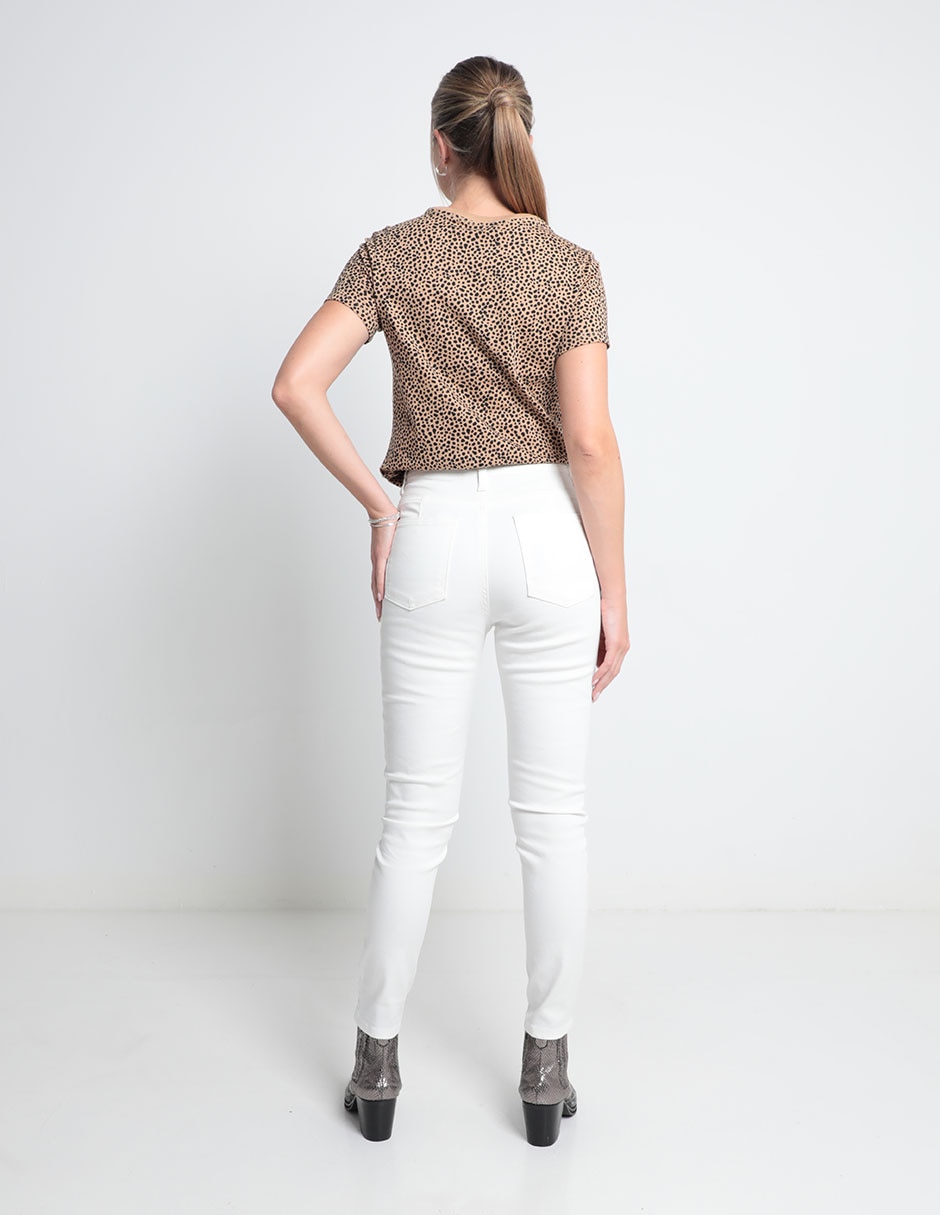Jeans straight corte cintura para mujer 2