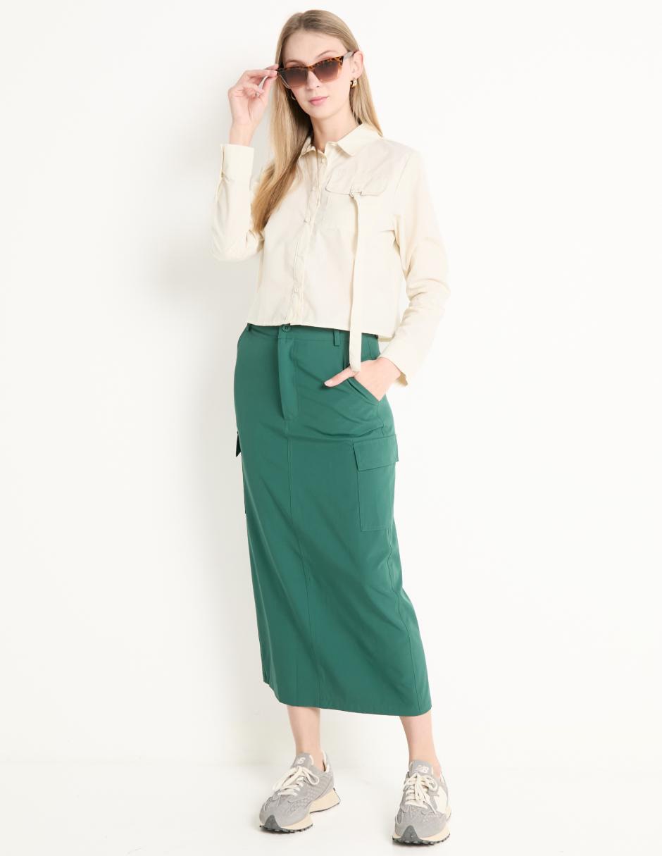 Falda crop a la cintura 3