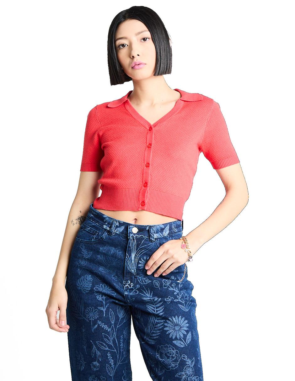 Blusa manga corta para mujer