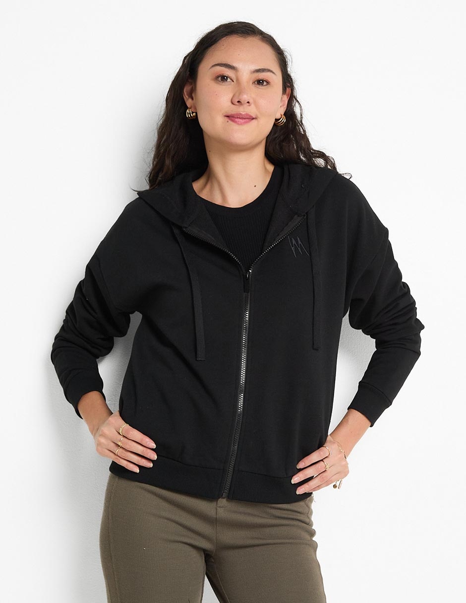 Sudadera con capucha y bolsa para mujer