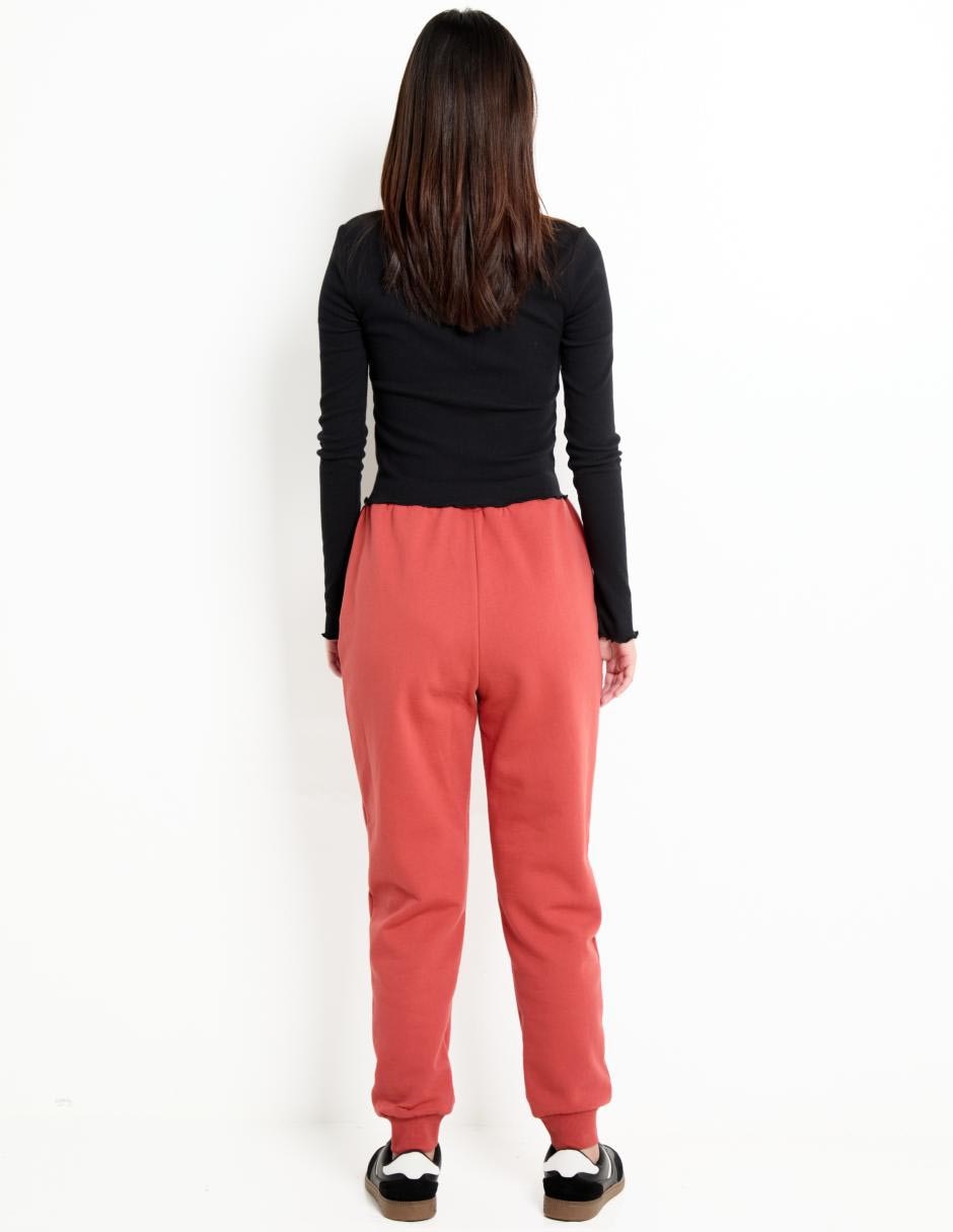 Pants regular con jareta para mujer 2