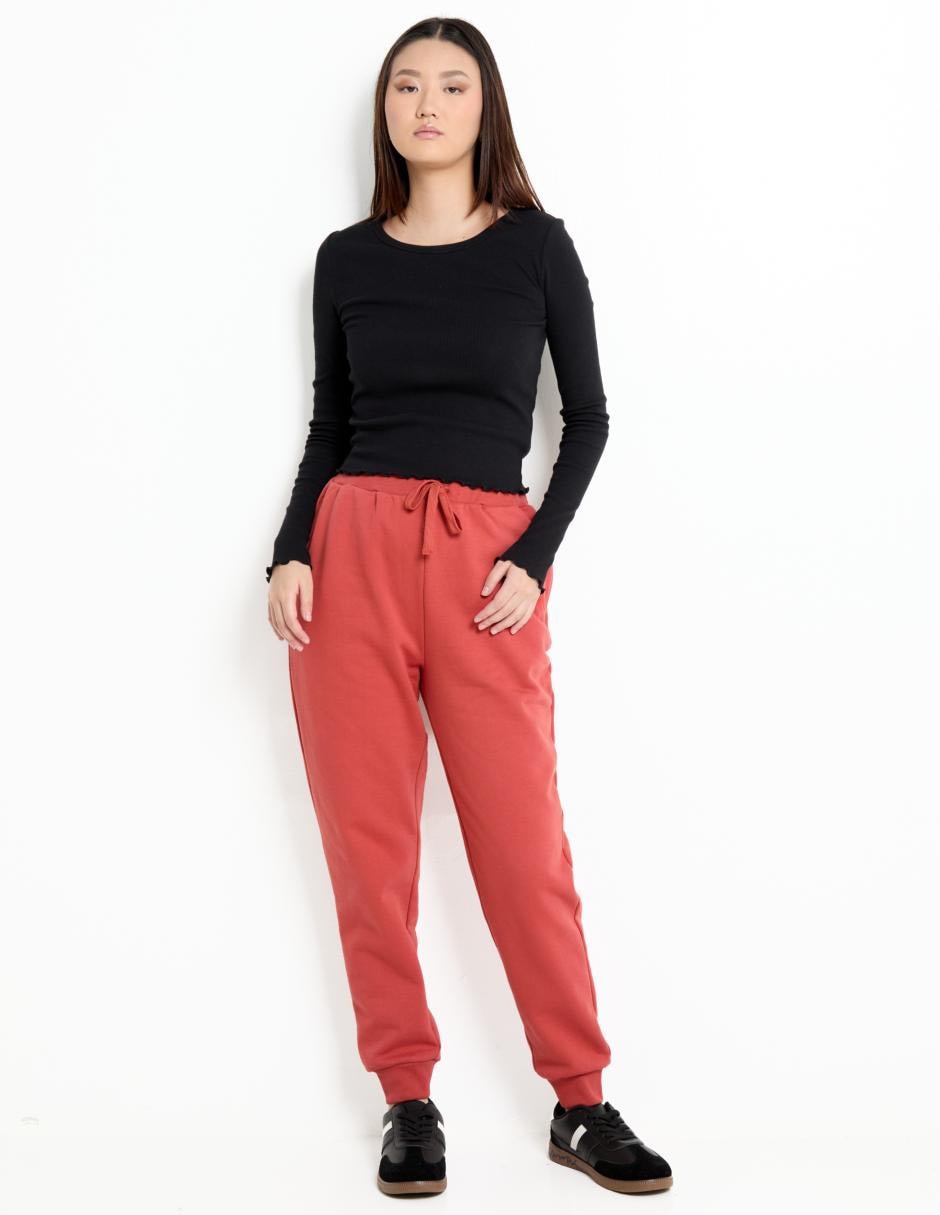 Pants regular con jareta para mujer 3