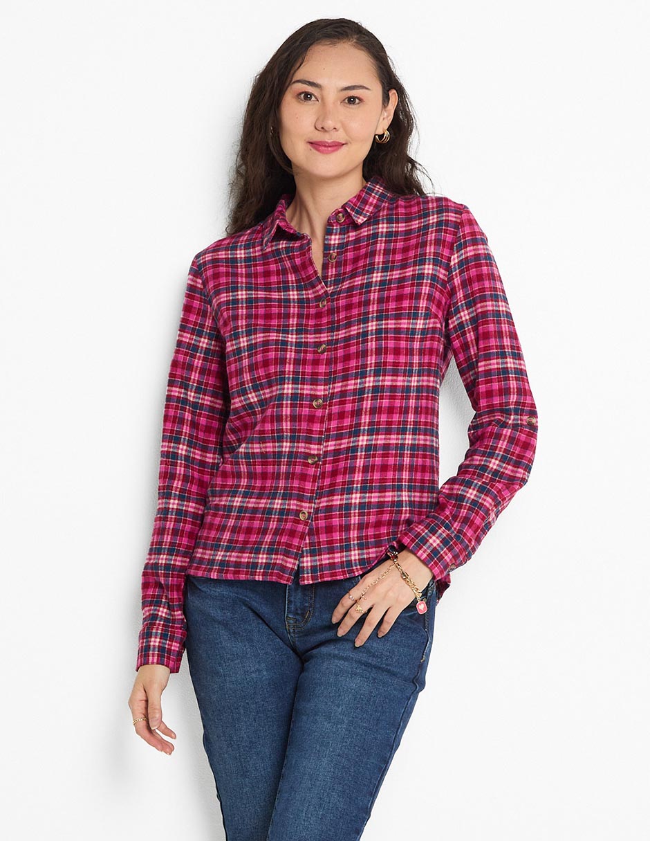 Blusa camisera manga larga para mujer Blusa camisera manga larga para mujer