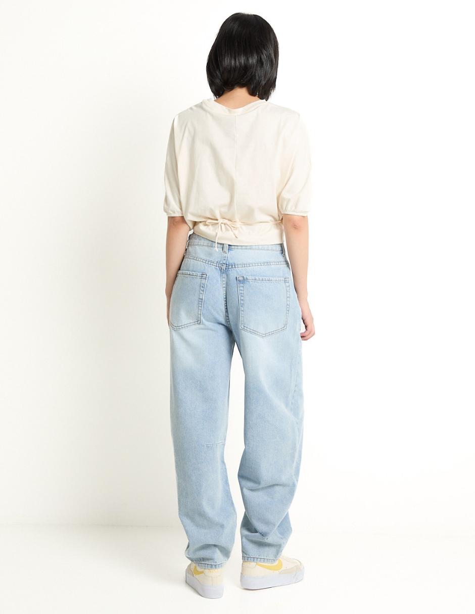 Jeans relaxed amplio para mujer 4