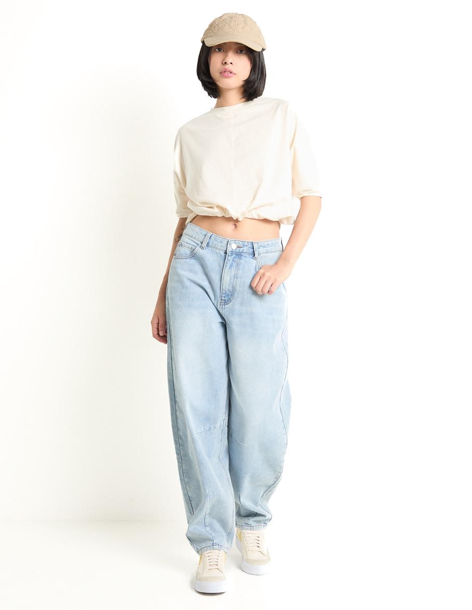 Jeans relaxed amplio para mujer 3
