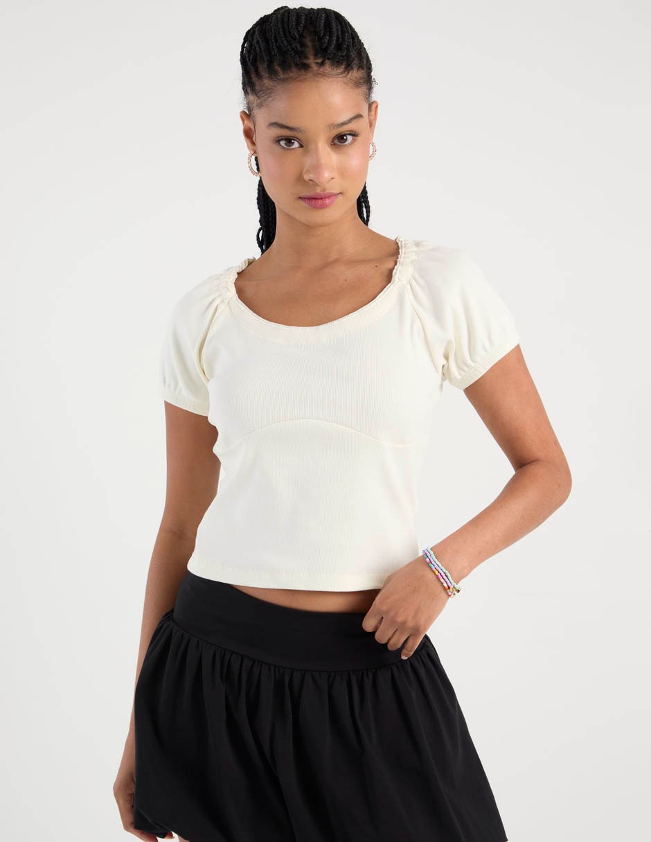 Playera manga corta Mossimo cuello redondo para mujer