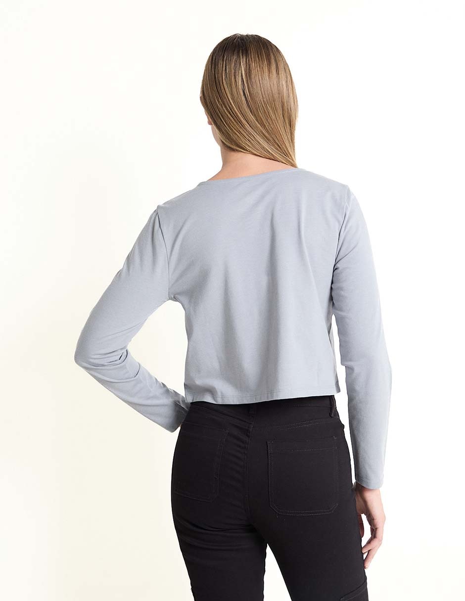 Blusa manga larga para mujer 4