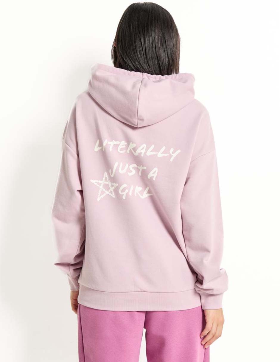 Sudadera con capucha y bolsa para mujer