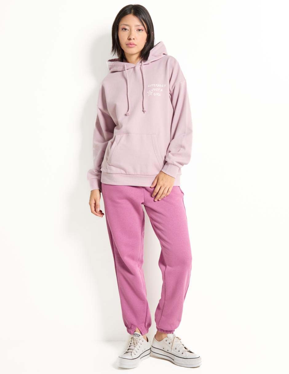 Sudadera con capucha y bolsa para mujer