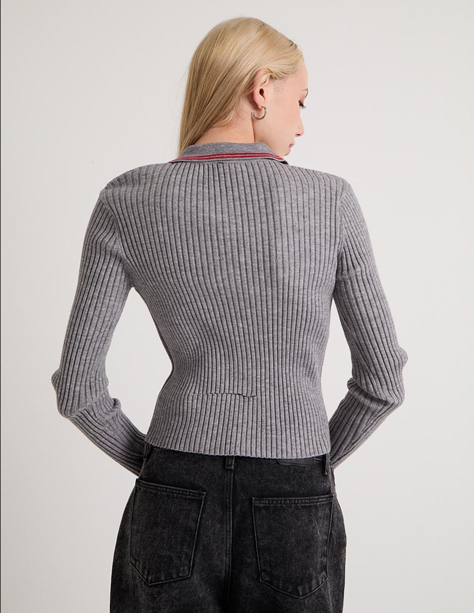 Suéter Mossimo cuello camisero para mujer
