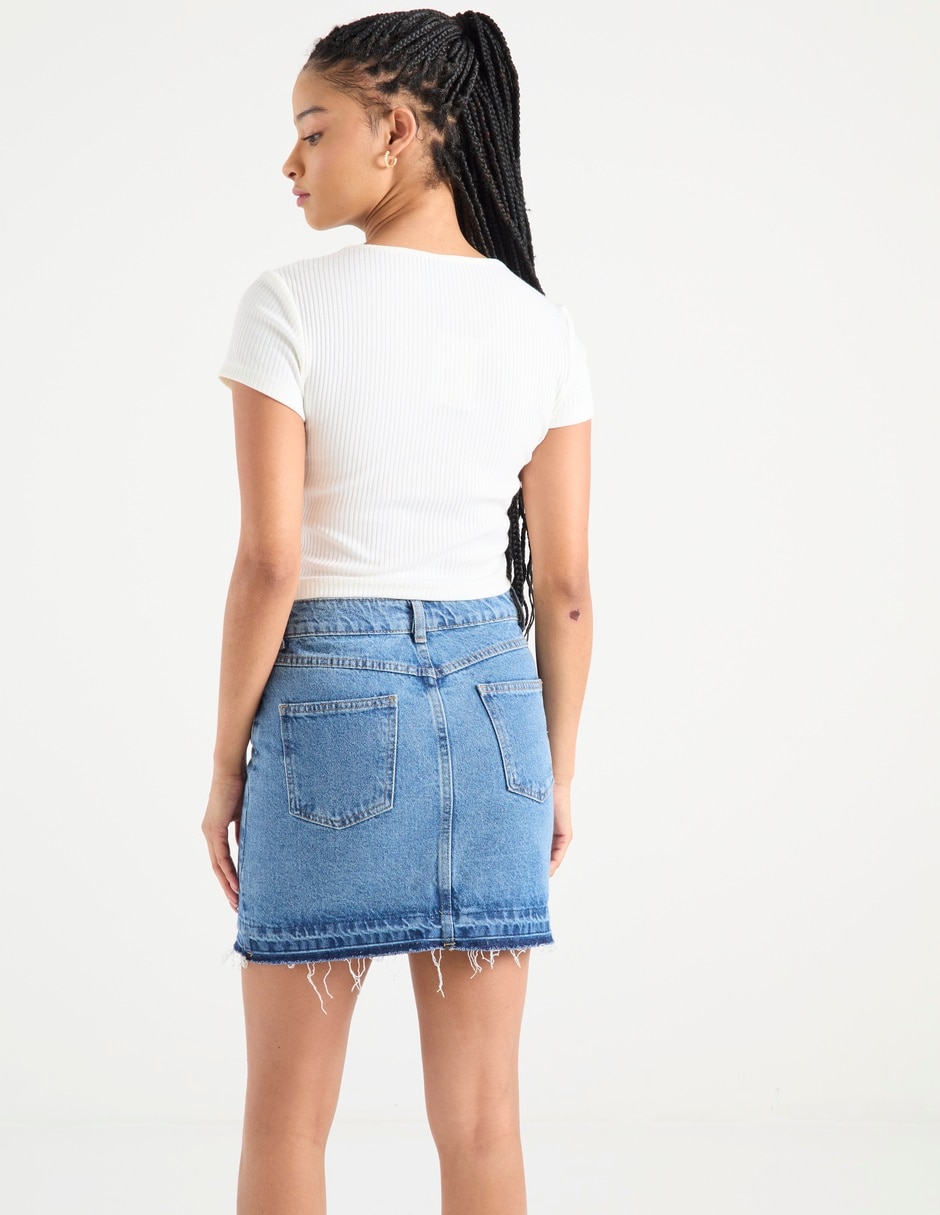 Playera manga corta Mossimo cuello v para mujer
