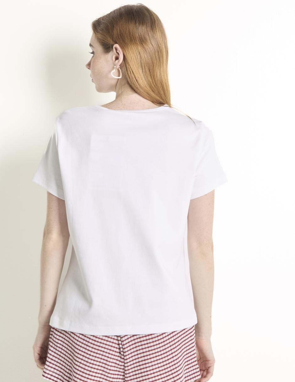 Playera manga corta cuello redondo mujer 4