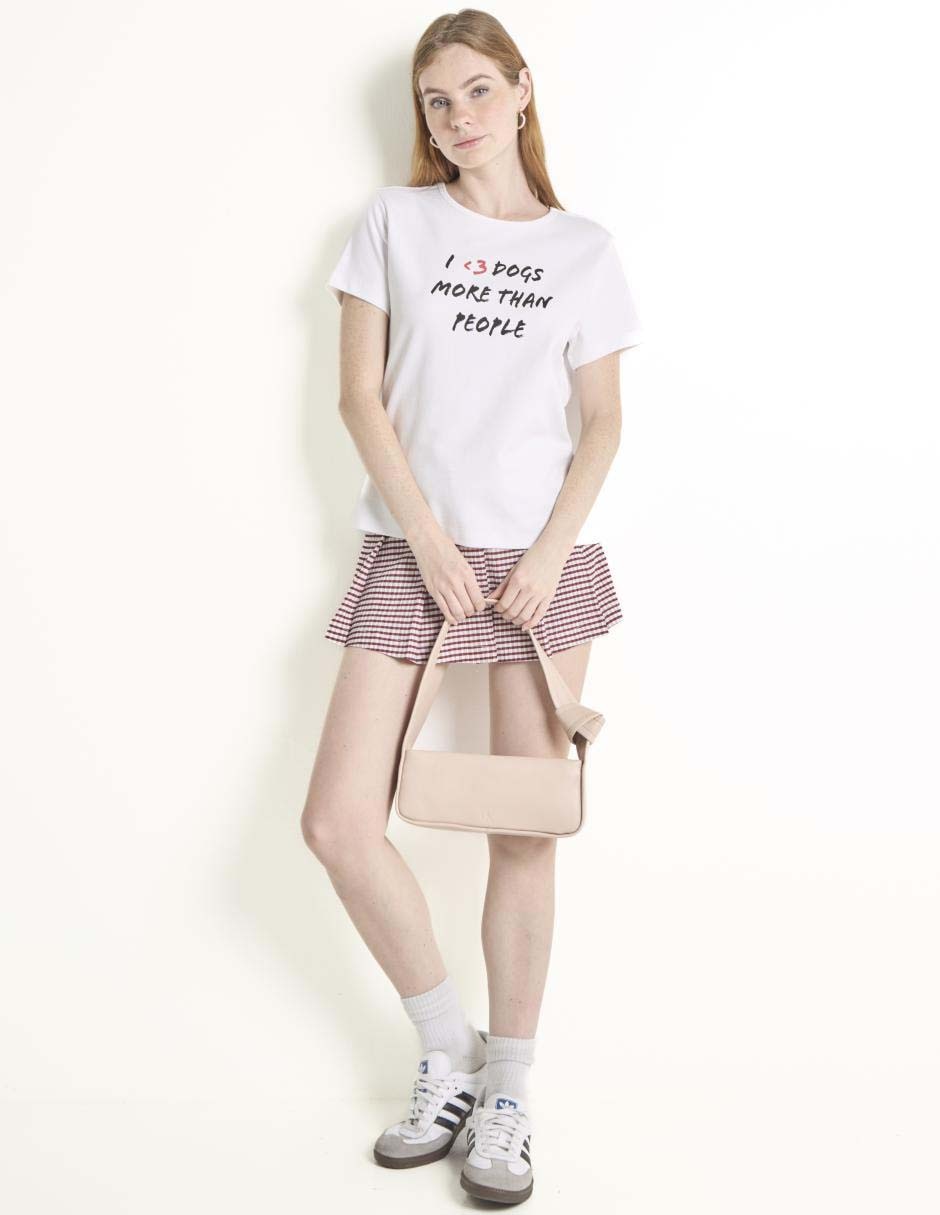 Playera manga corta cuello redondo mujer 3