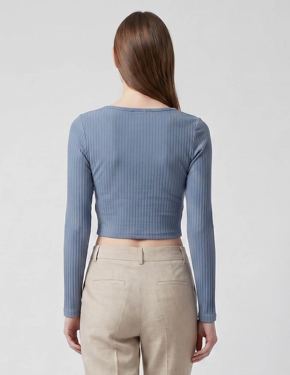 Playera manga larga para mujer 2