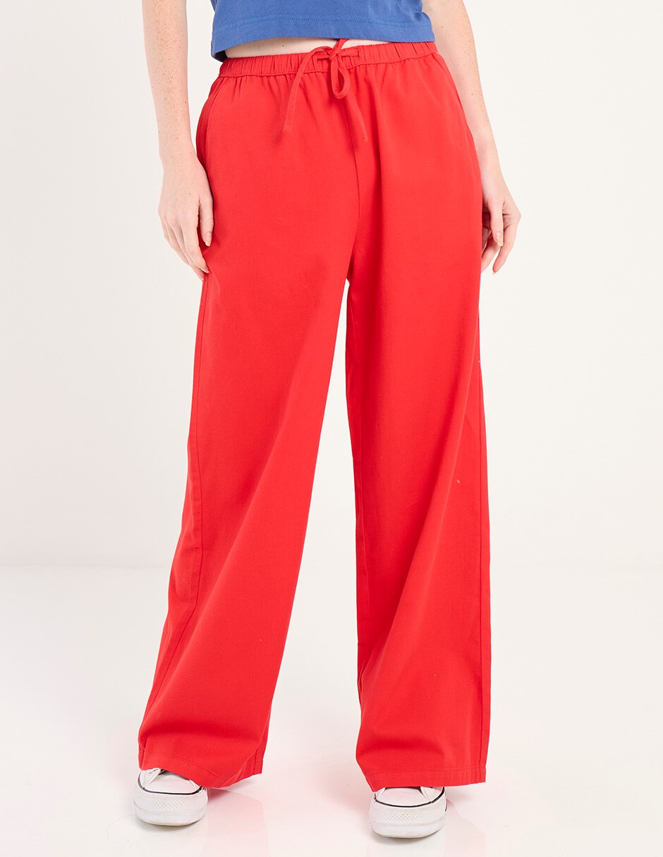 Pantalón relaxed wide leg para mujer