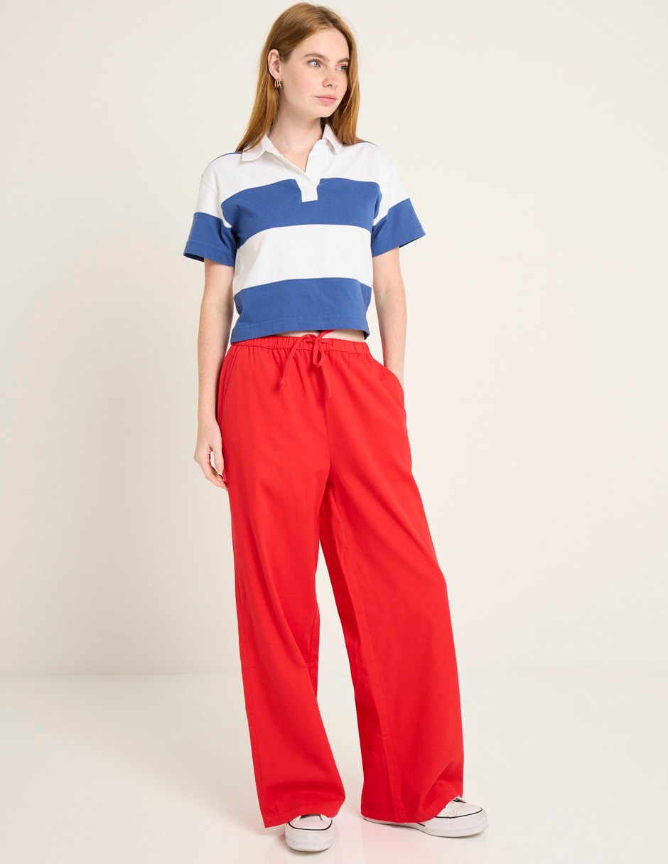Pantalón relaxed wide leg para mujer