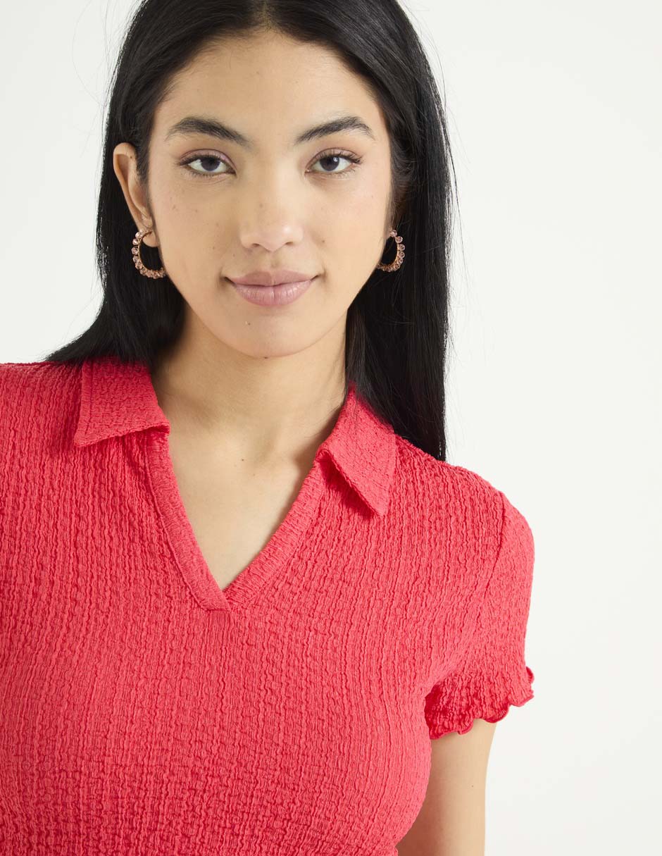 Blusa manga corta para mujer 8