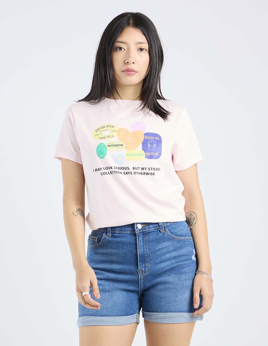 Bermuda de mezclilla para mujer