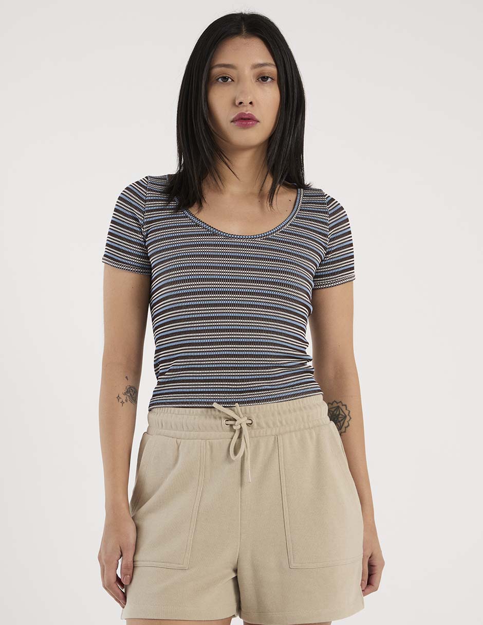 Playera manga corta Mossimo cuello redondo para mujer