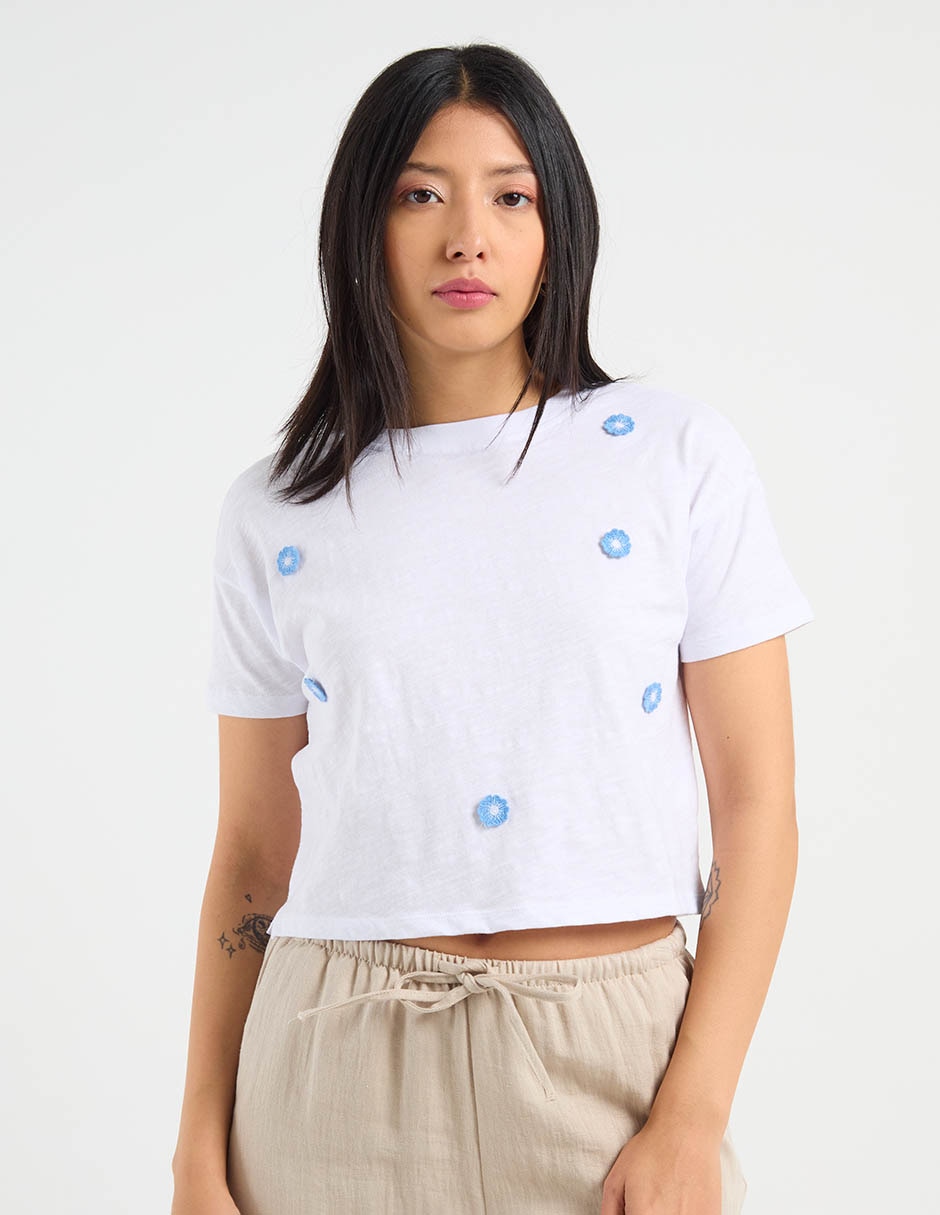 Playera manga corta cuello redondo mujer 5