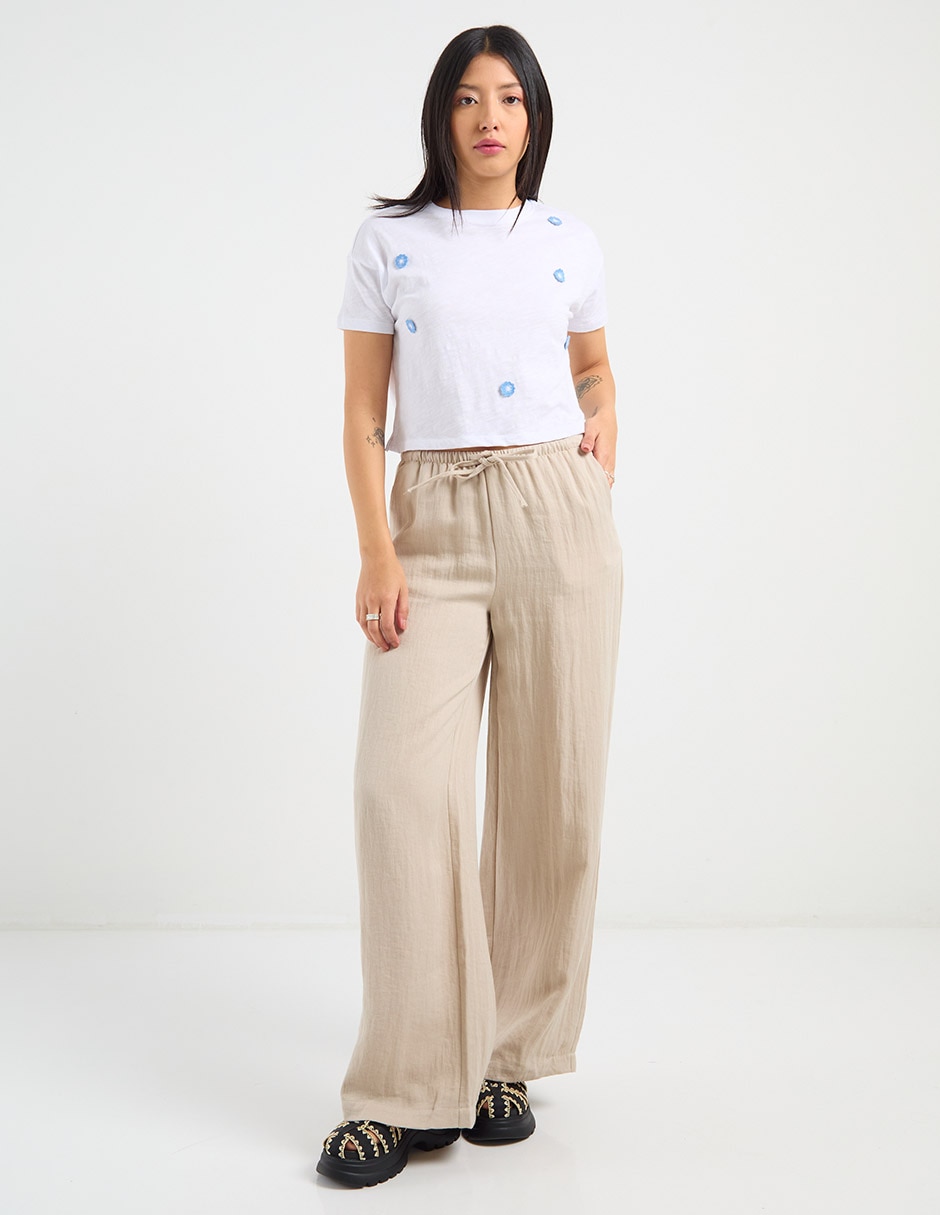 Playera manga corta cuello redondo mujer 4