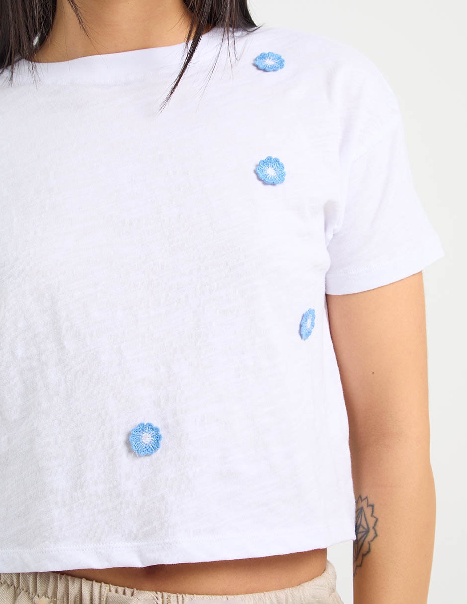 Playera manga corta cuello redondo mujer 2