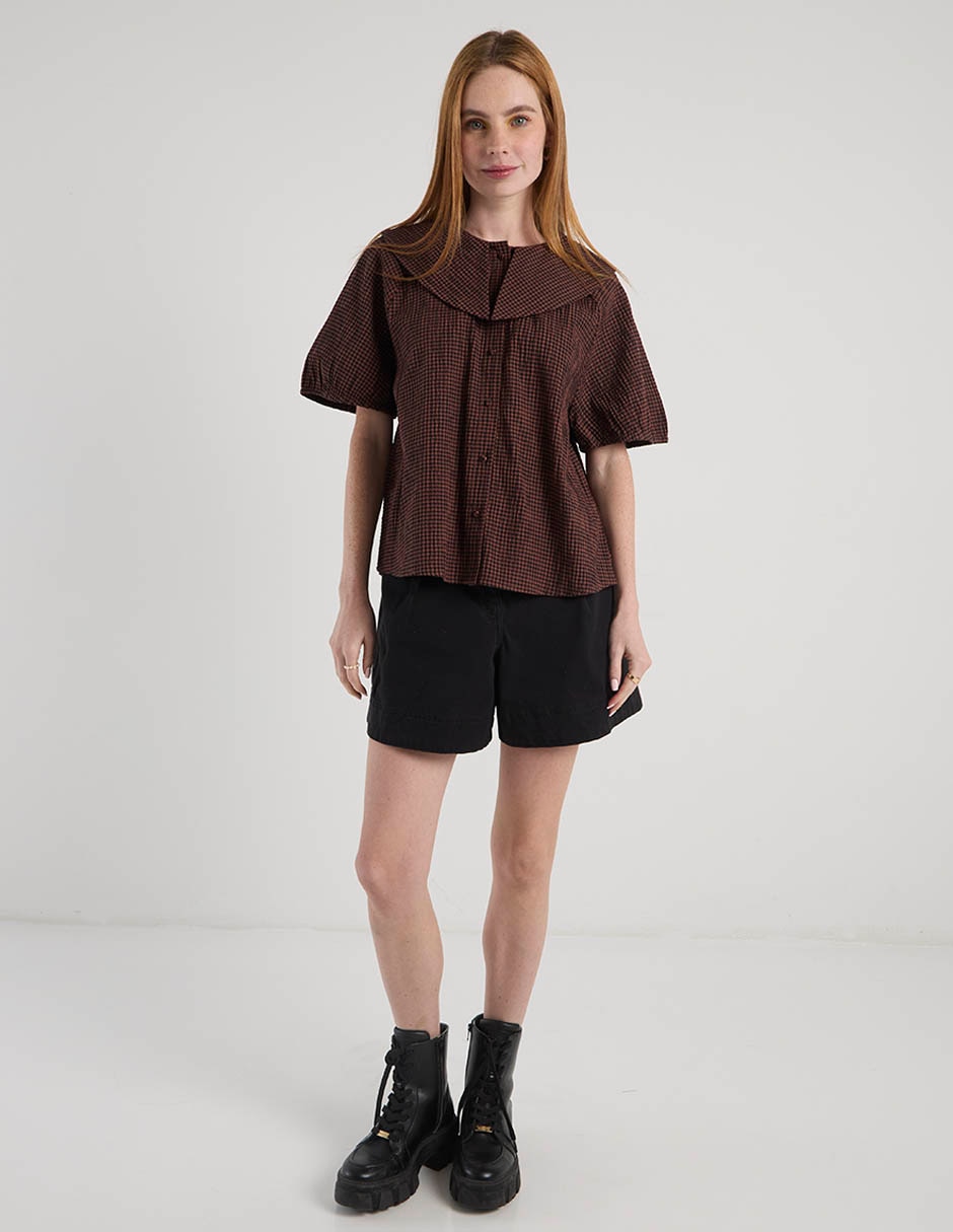 Blusa Petite Studio manga larga para mujer 4