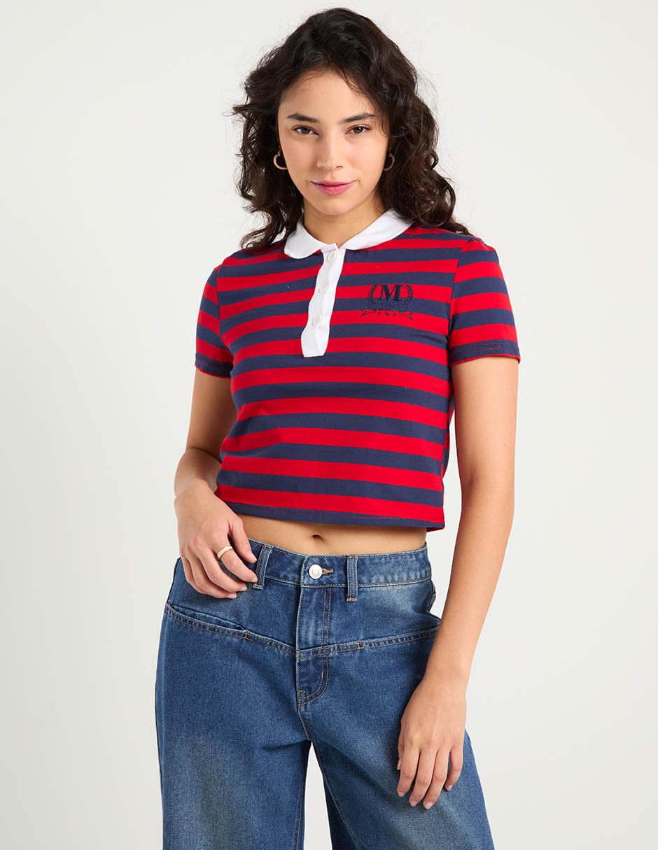 Playera tipo polo para mujer 1