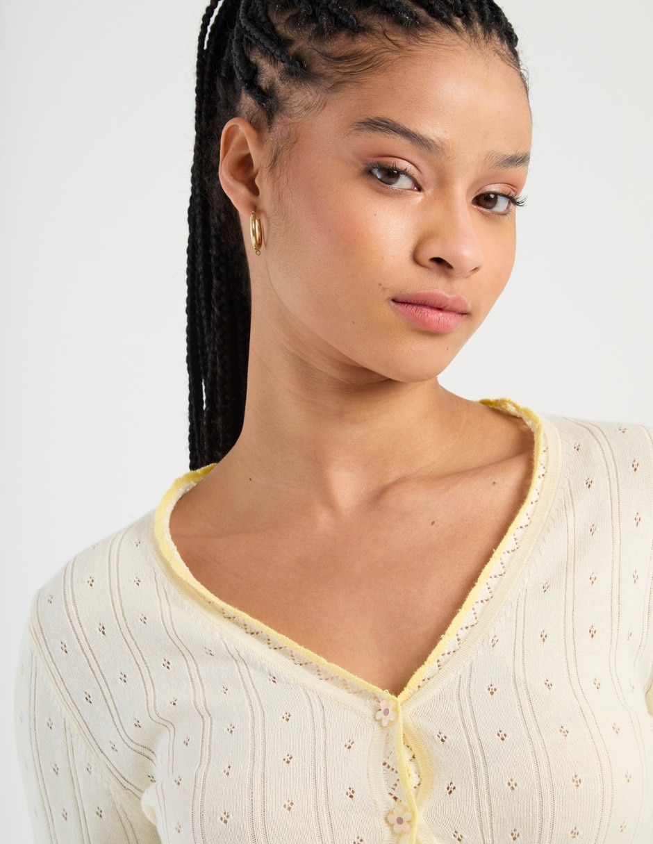 Suéter cuello v para mujer 3