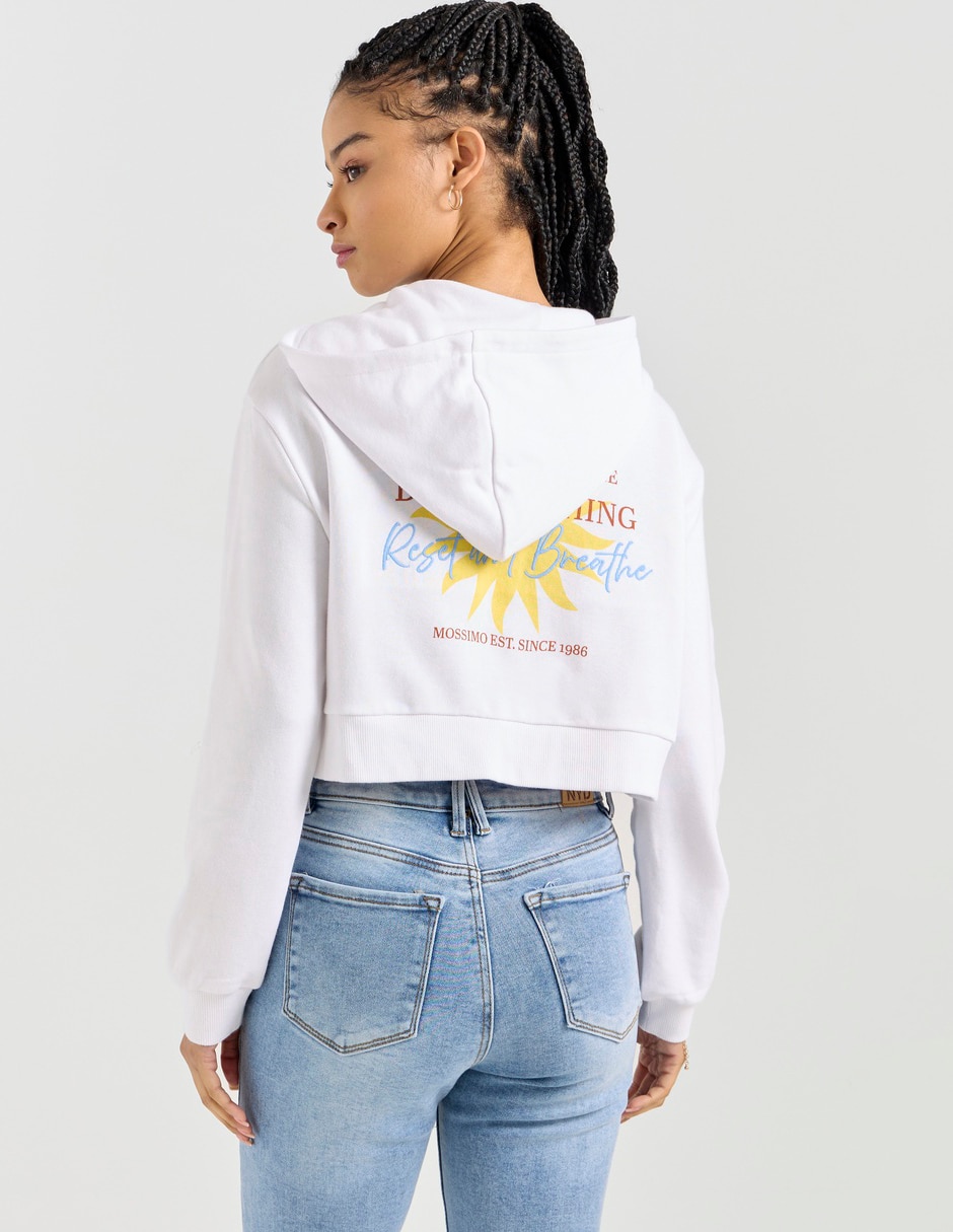 Sudadera con capucha y bolsa para mujer