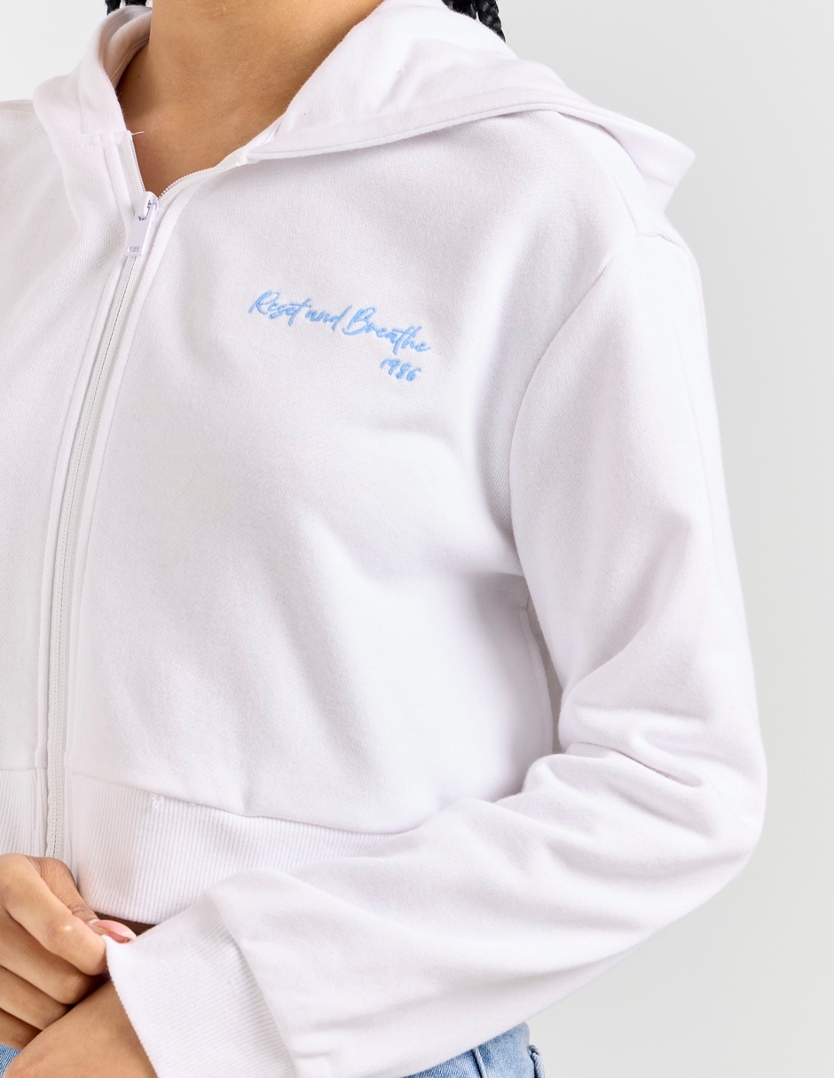 Sudadera con capucha y bolsa para mujer