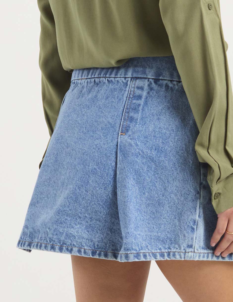 Falda mini a la cintura