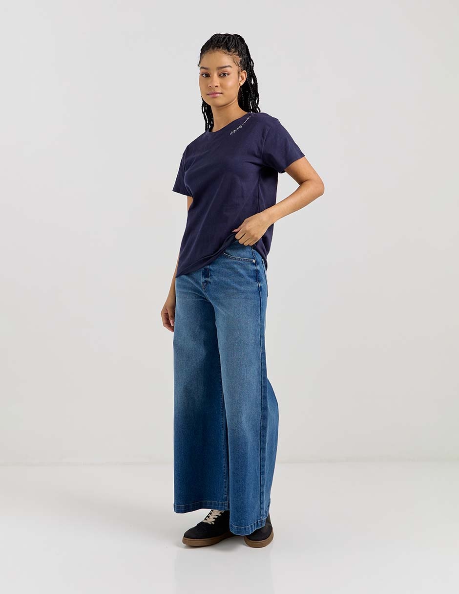 Jeans relaxed wide leg para mujer 6