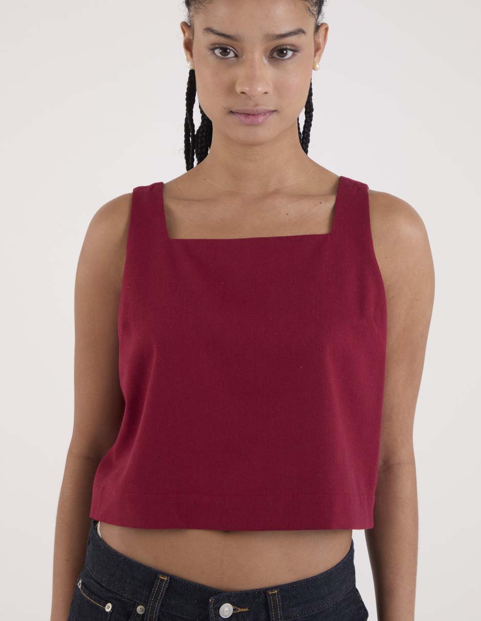Top escote cuadrado tirante ancho