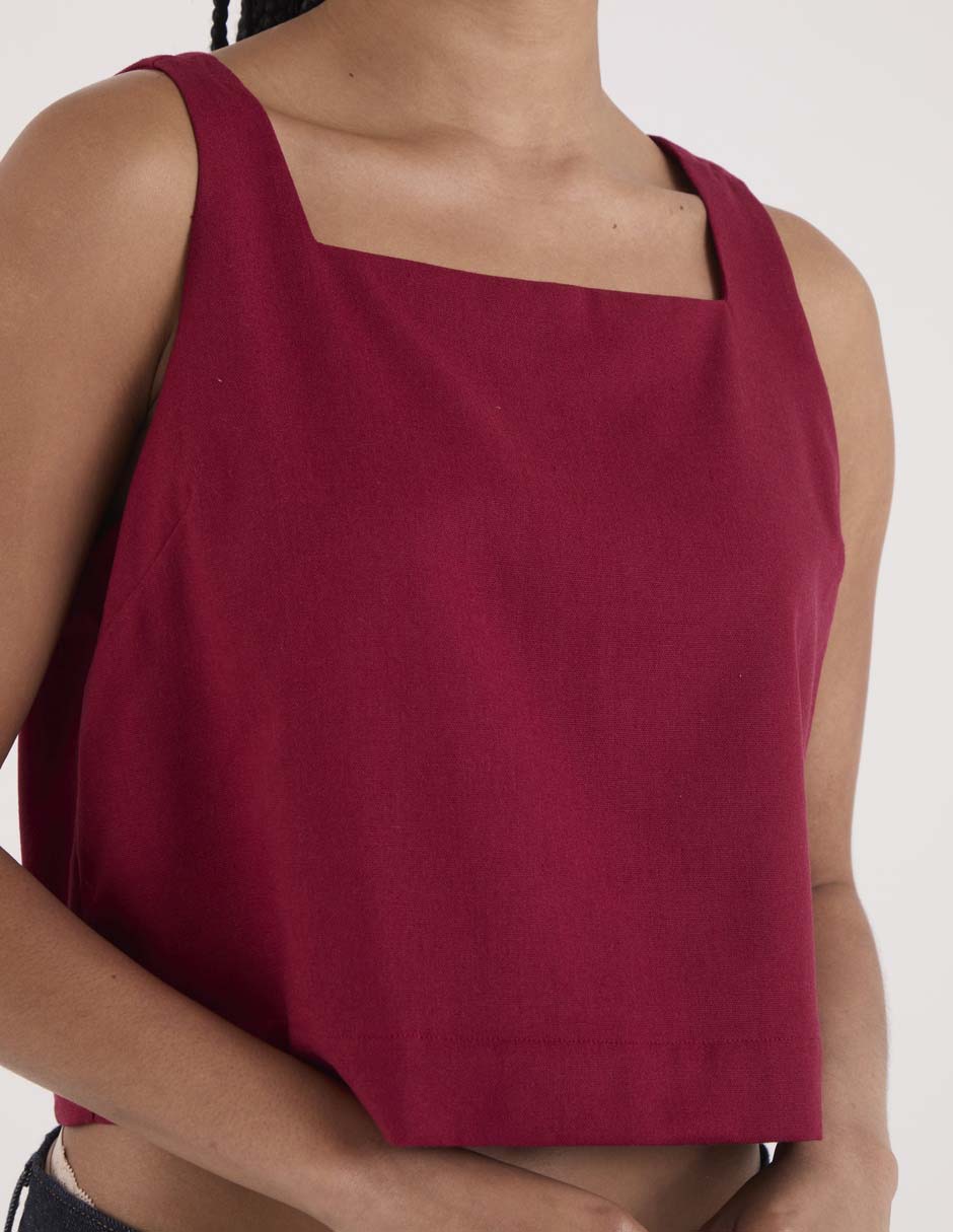 Top escote cuadrado tirante ancho