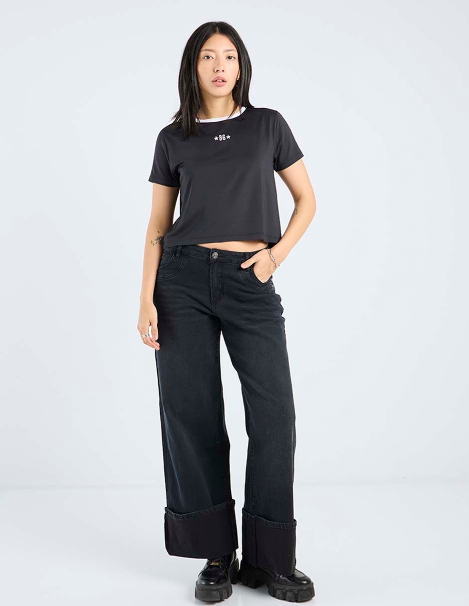 Playera manga corta cuello redondo mujer 4