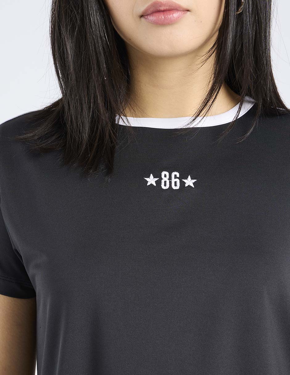 Playera manga corta cuello redondo mujer 3