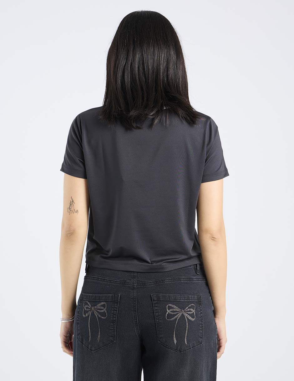 Playera manga corta cuello redondo mujer 6