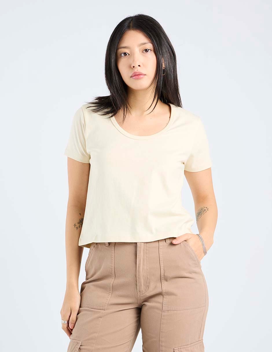 Playera manga corta Mossimo cuello redondo para mujer
