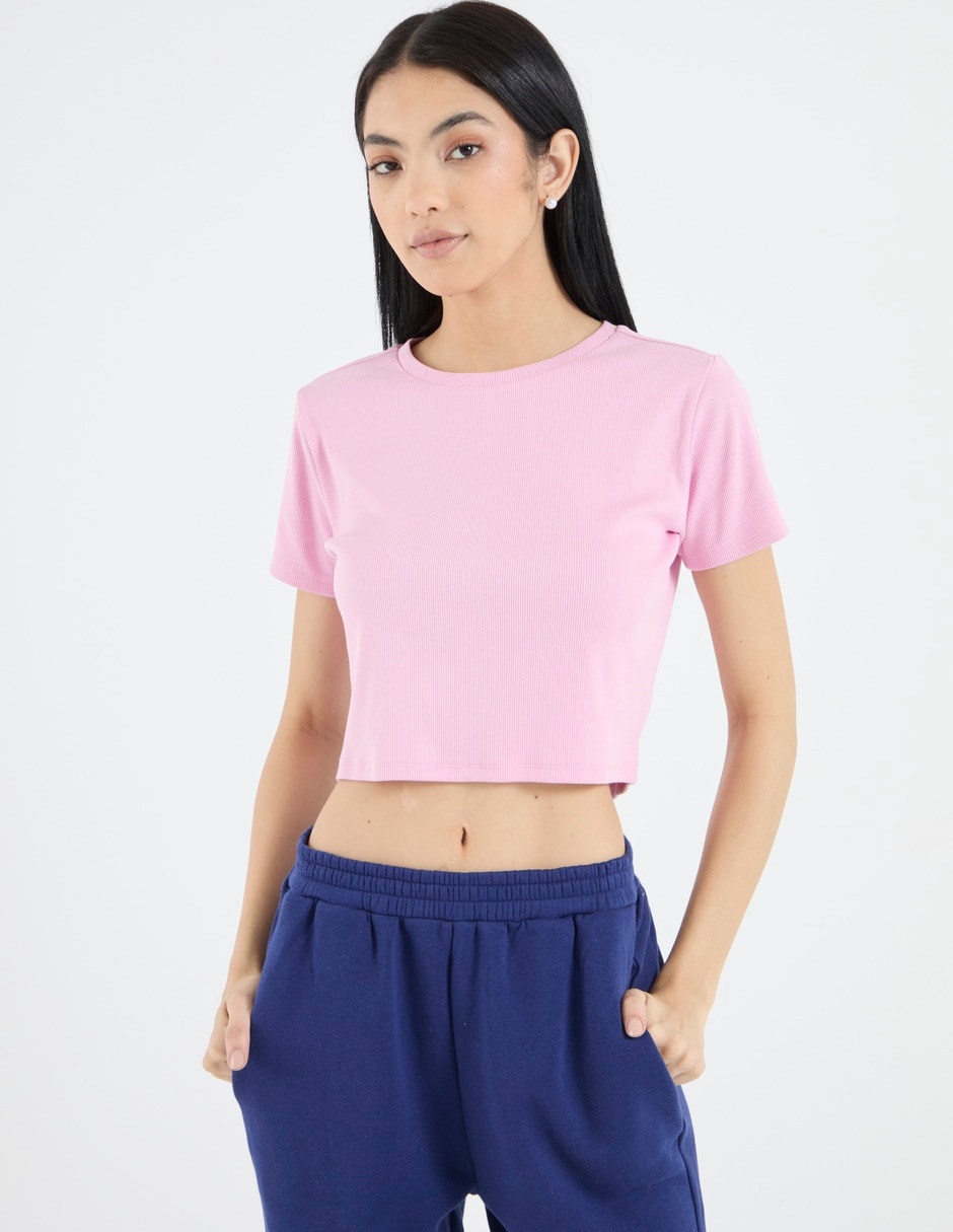 Playera manga corta cuello redondo mujer Playera manga corta cuello redondo mujer