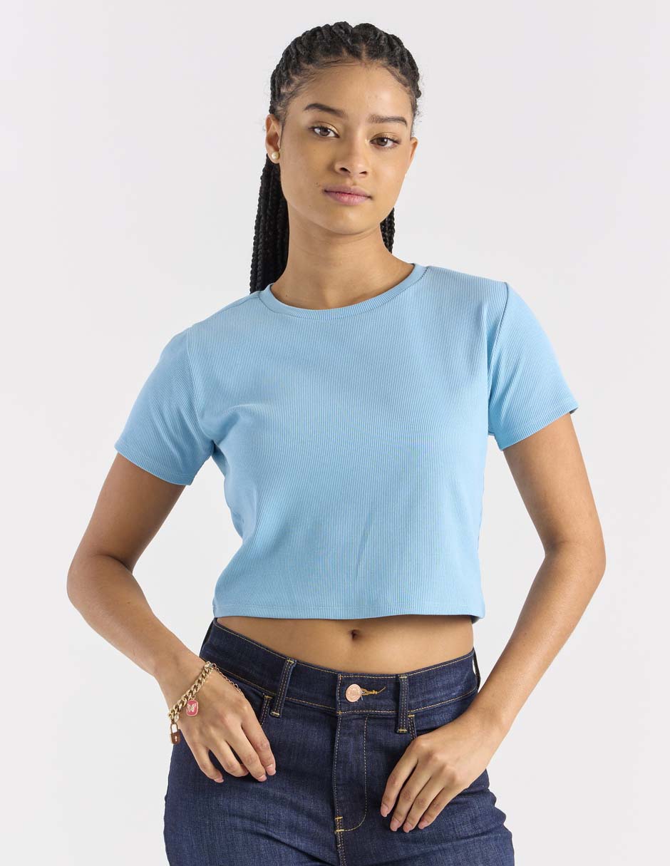 Playera manga corta cuello redondo mujer Playera manga corta cuello redondo mujer